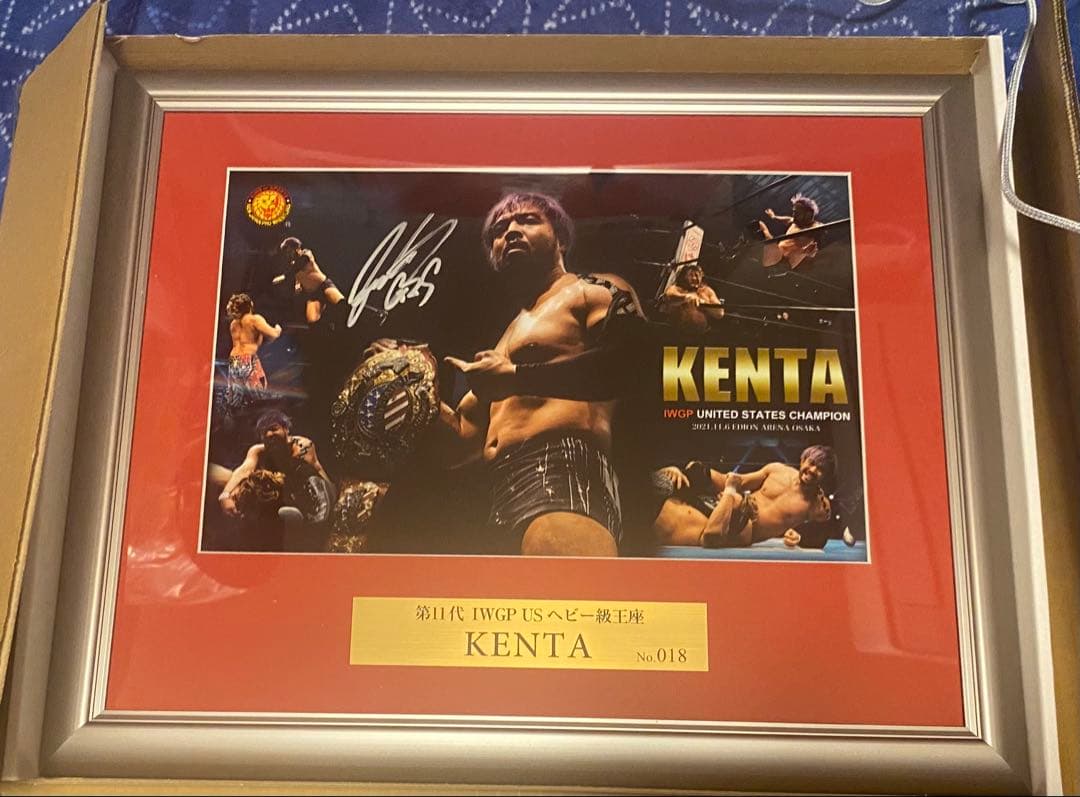KENTA サイン入り IWGP USチャンピオン写真