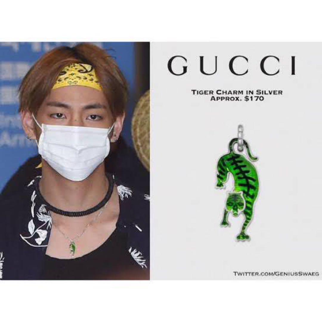 グッチタイガーチャーム　ネックレス　テテ着用 超レア限定廃盤品】GUCCI ネックレスタイガーチャーム bts テテ 着用