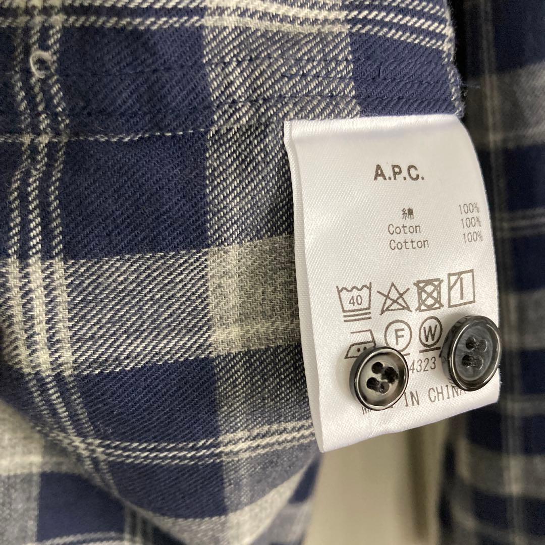 A.P.C. アーペーセー 長袖シャツ ネルシャツ チェック柄 XS - メルカリ