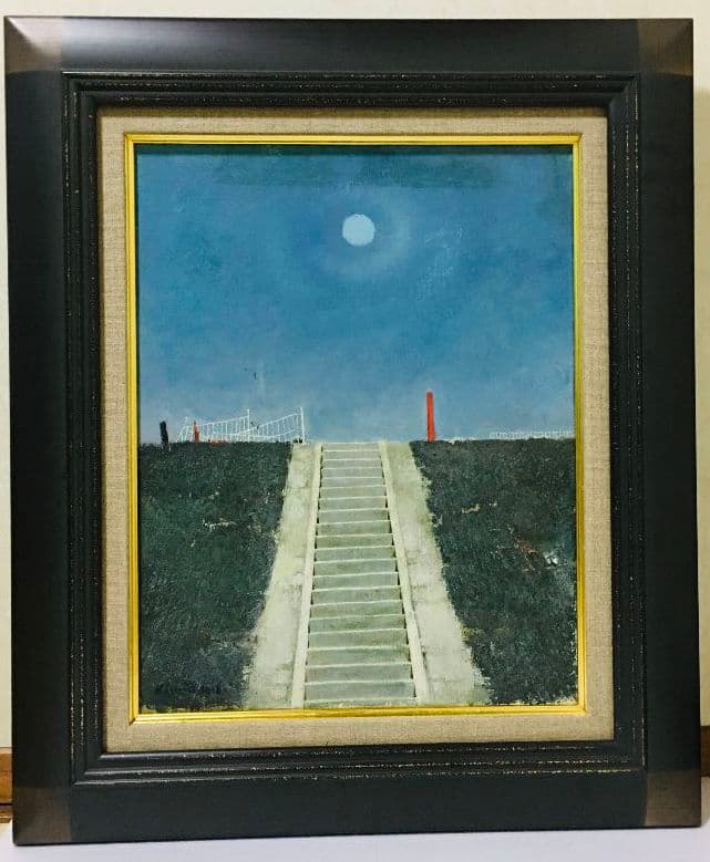 堤　油絵　F6(410×318mm)