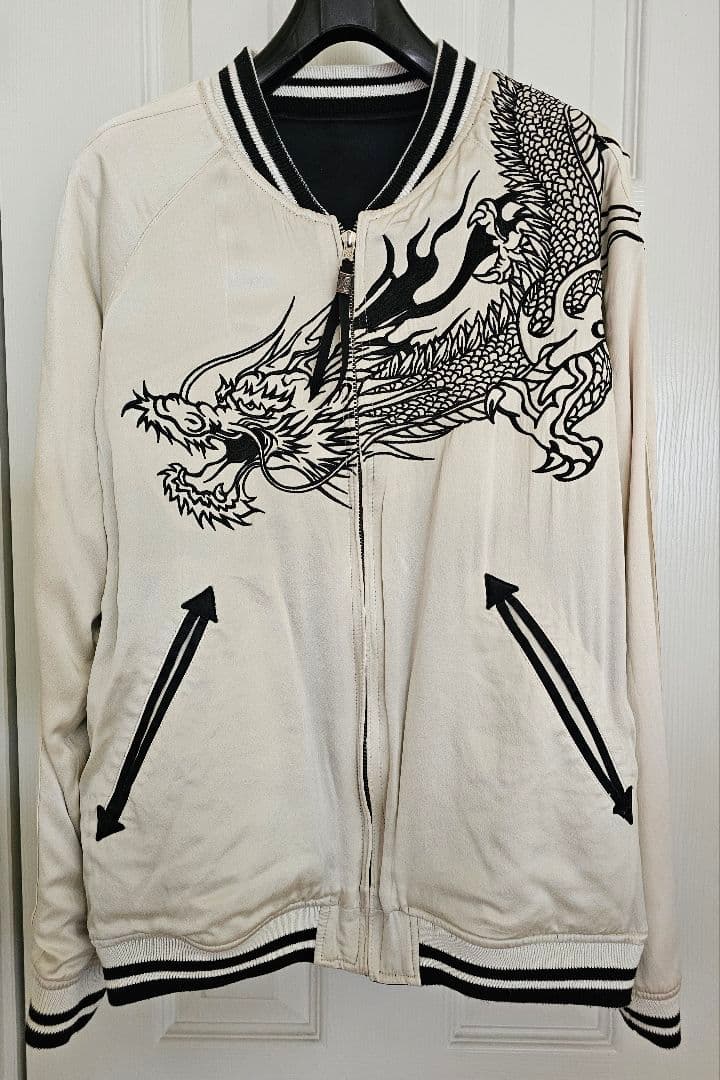 【美品】IOLANI イオラニ　スカジャン　シルク　リバーシブル