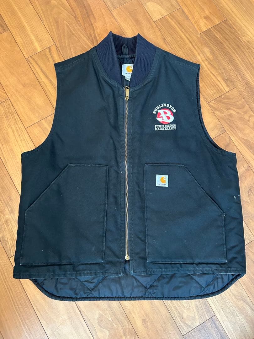 90sCarhartt ダックベスト　ブラック ベスト Lサイズ
