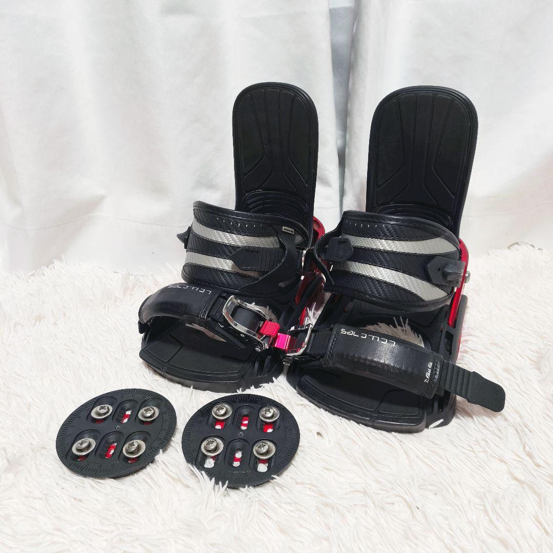 SALOMON スノーボード ビンディング ブラック/レッド SALOMON スノーボード バインディング付き - メルカリ