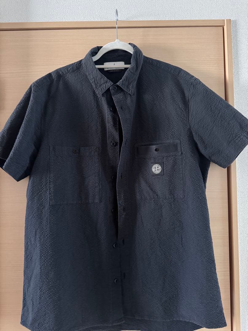 STONE  ブラック 半袖シャツ