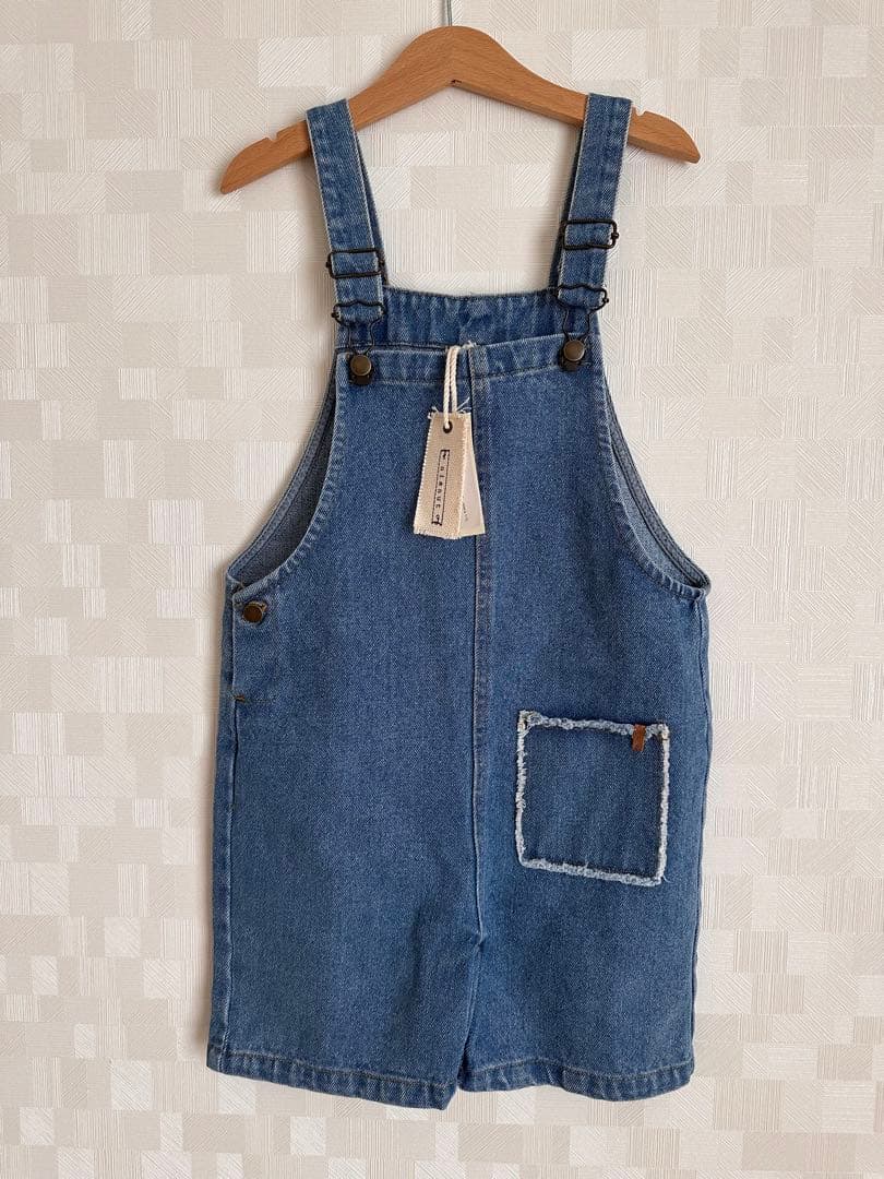 新生活応援 新品 soor ploom デニムオーバーオール 6Y ブランド袋付き