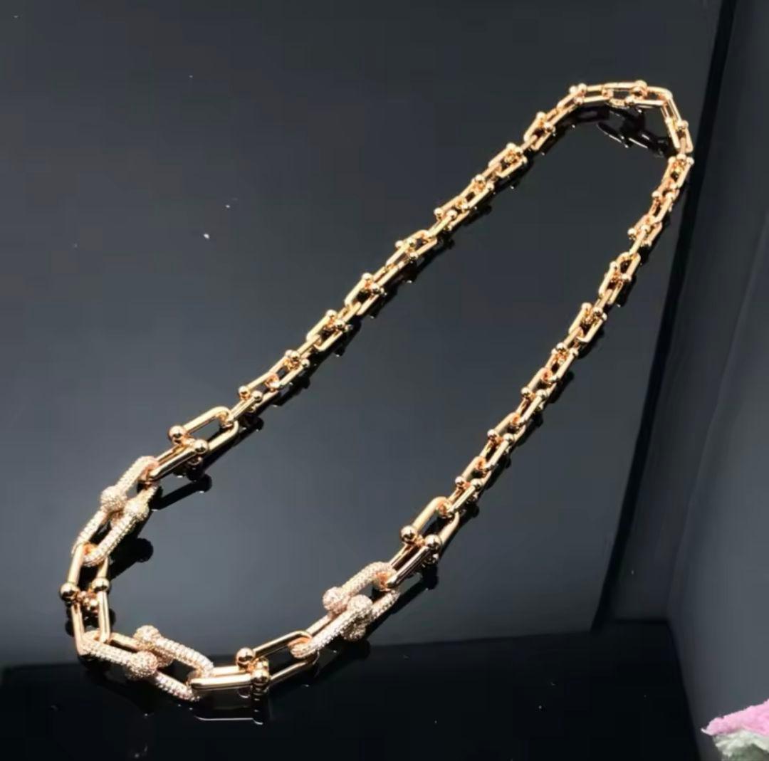 最高品質ピンクゴールド ハードウェア ネックレス 新品未使用