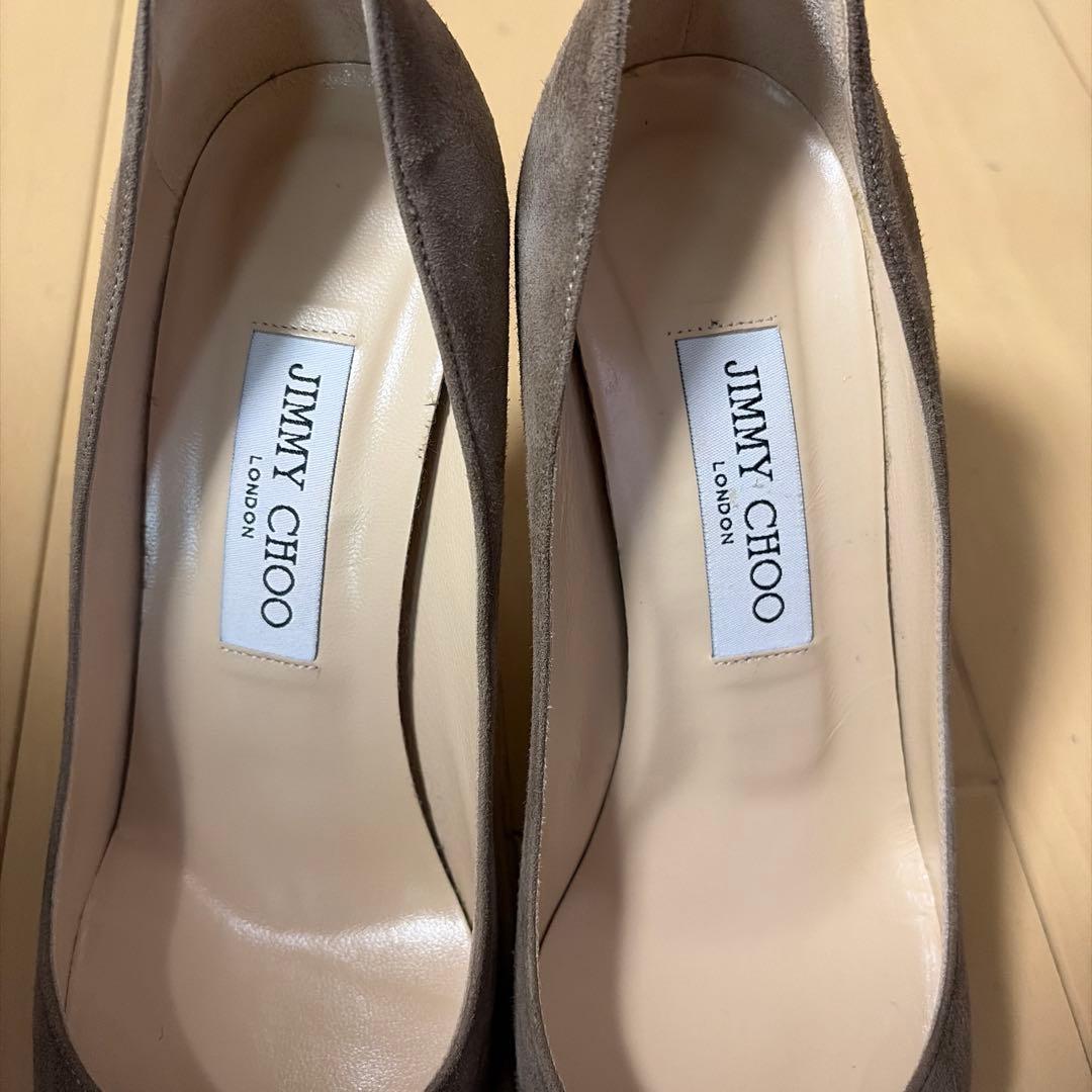 JIMMY CHOO グレー スエード ハイヒール - メルカリ