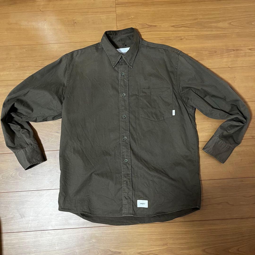 WTAPS 長袖シャツ オリーブ X02 Mサイズ ダブルタップス
