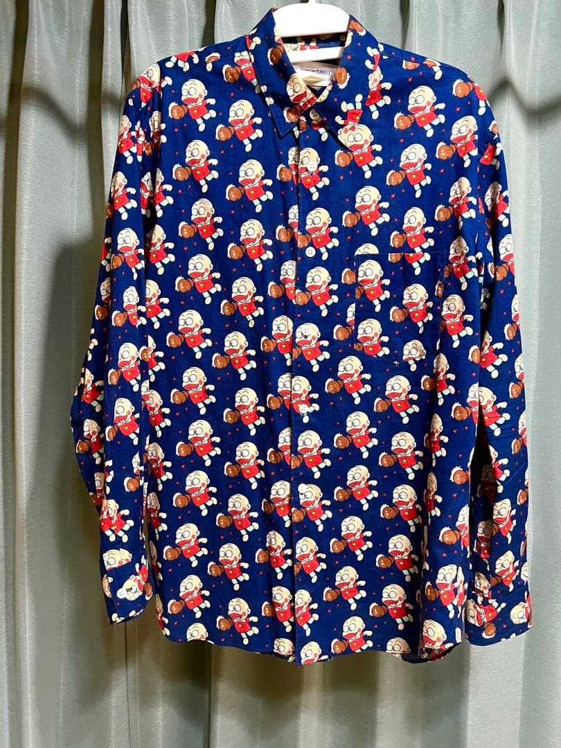 極希少 フランス製 コムデギャルソンシャツ 赤塚不二夫 チビ太 総柄シャツ