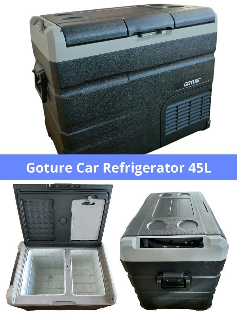 美品　Goture 車載冷蔵庫 45L　温度調整　2室独立温度制御 静音急速冷凍
