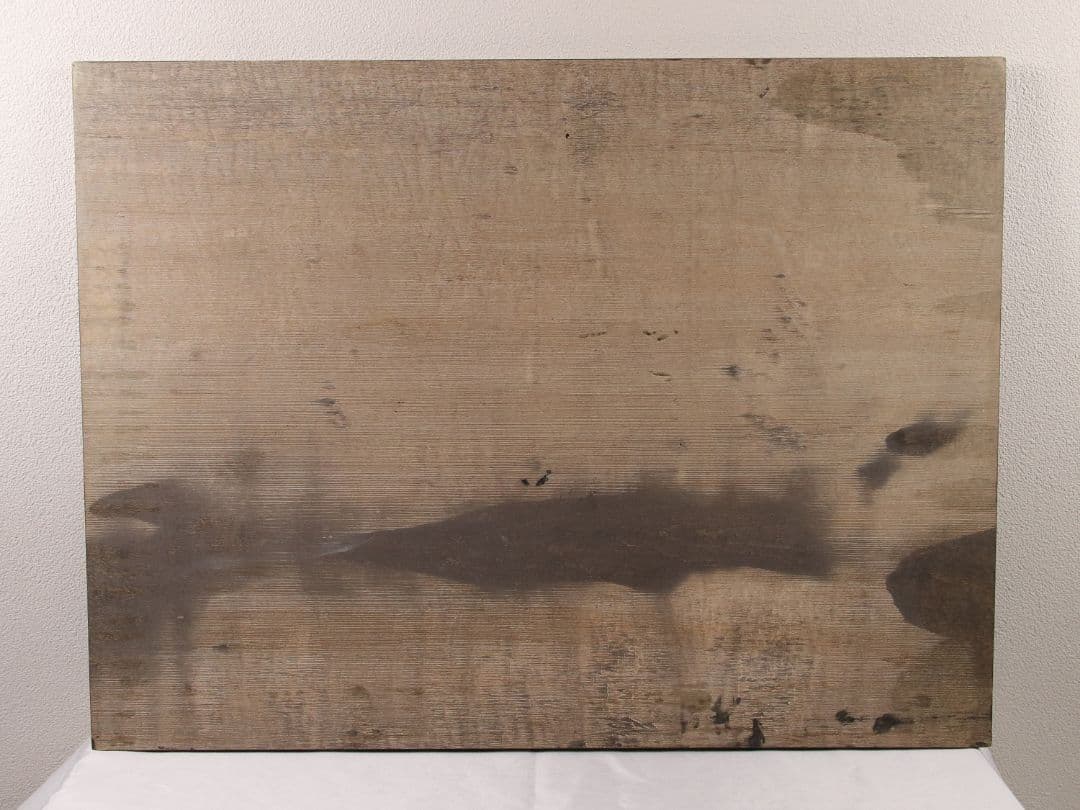 真作】漆芸画 新木光「月夜の詩」輪島市美術展出品 額装 12号 沈金銀