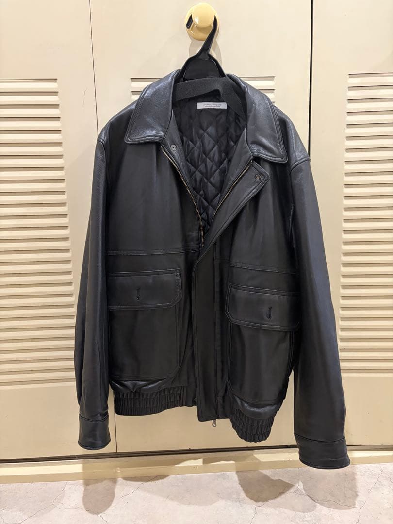 JOURNAL STANDARDのラムダッドレザーブルゾン（ブラック）