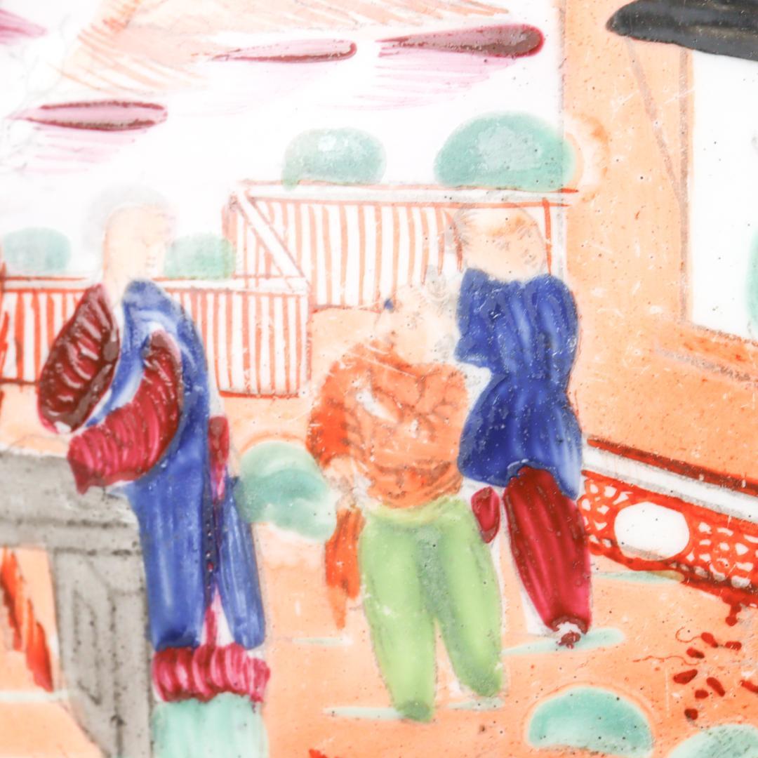 ニューホール 19世紀 イングランド シノワズリ 窓辺の少年 ソーサー