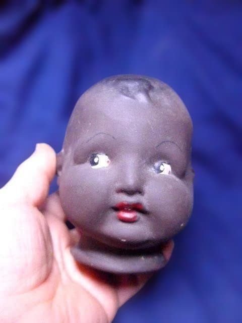 珍しいコンポジション　ベビーヘッドです　古いものです　ヴィンテージ