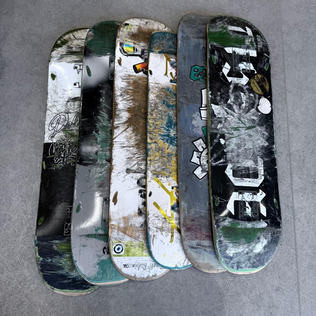 【廃デッキまとめ売り】スケートボード　デッキ　12枚セット LOWTEC 廃デッキまとめ売り】スケートボード デッキ 12枚セット LOWTEC 廃