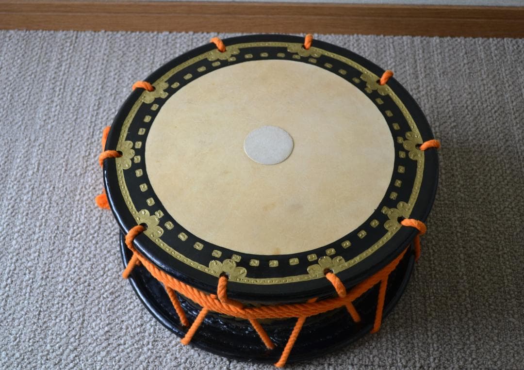 太鼓★古い和太鼓 締太鼓 台 袋付
