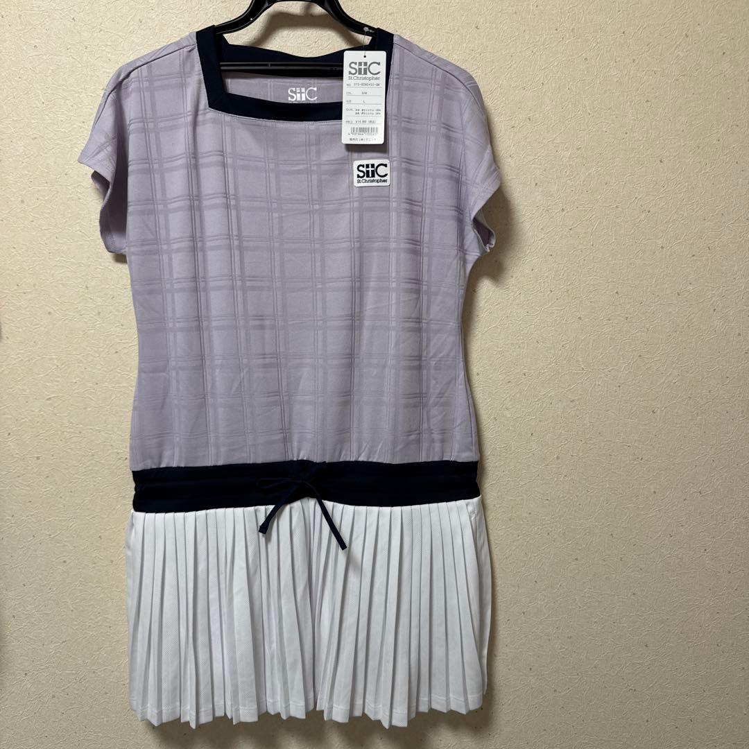 早い物勝ち 最新ウェア 新品 セントクリストファー テニス ワンピースＬサイズ セントクリストファー ウェア（レディース） ]プリーツゲーム
