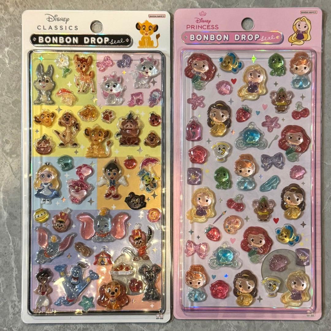 【国内正規品】ディズニーボンボンドロップシール　クラシック・プリンセス2点セット
