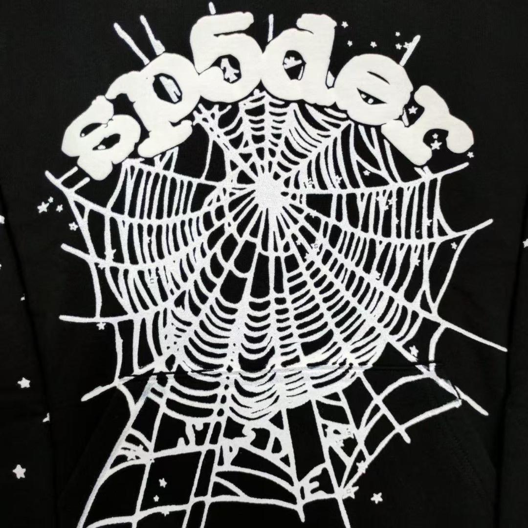 sp5der クモの巣デザイン パーカー S