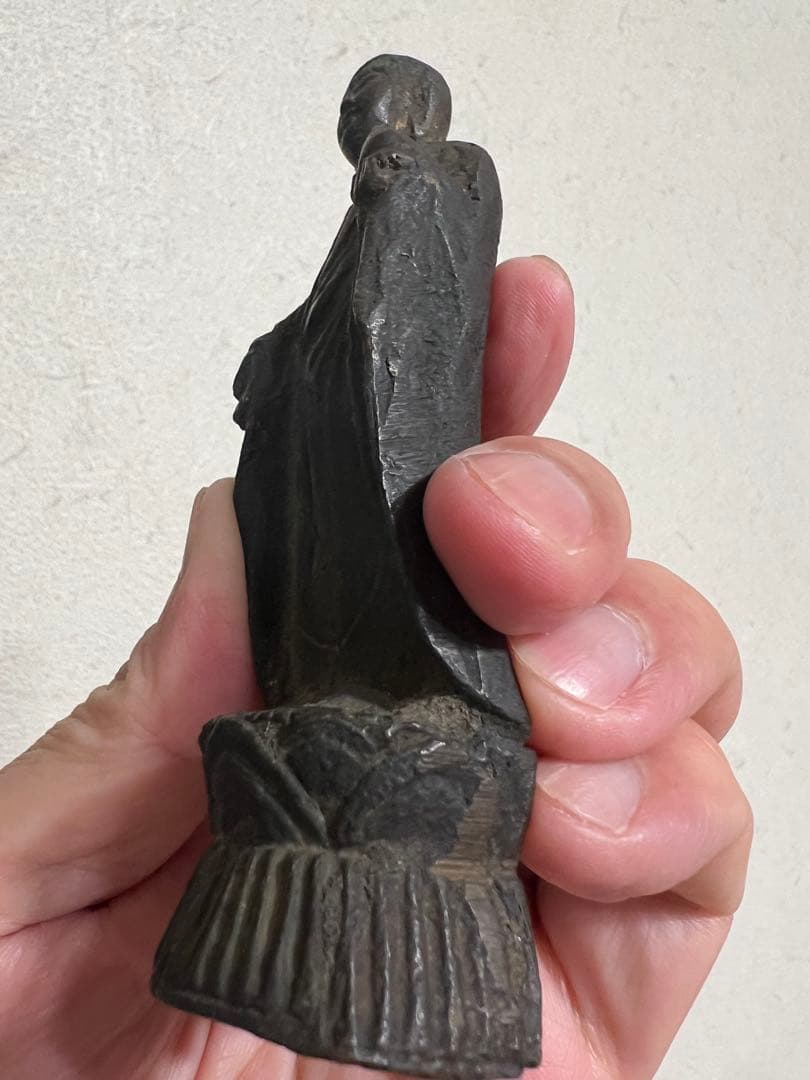 青銅製 地蔵菩薩立像 子供守り神 念持仏 金銅仏 仏像 仏教美術 骨董