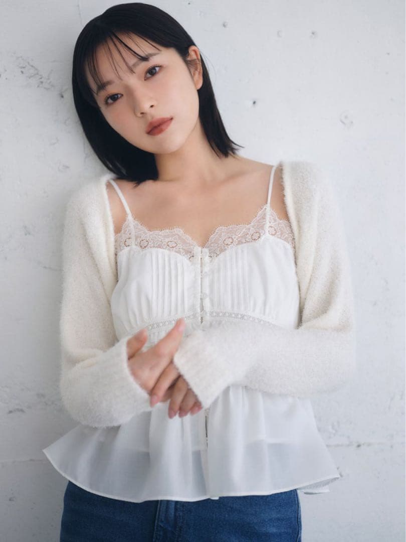 ボレロ×レースキャミセットアップ　スナイデル　SNIDEL ホワイト