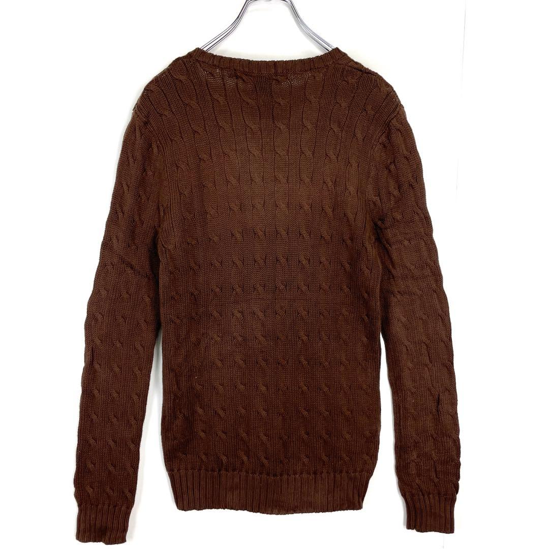 Ralph Lauren sports ラルフローレン ニット Vネック 茶 - メルカリ