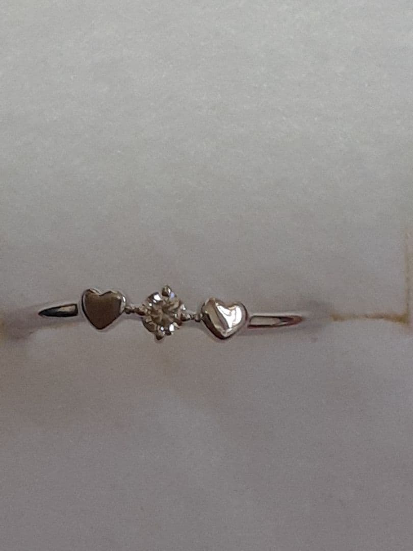 K10wGハ―トダイヤリングお値下げしました。