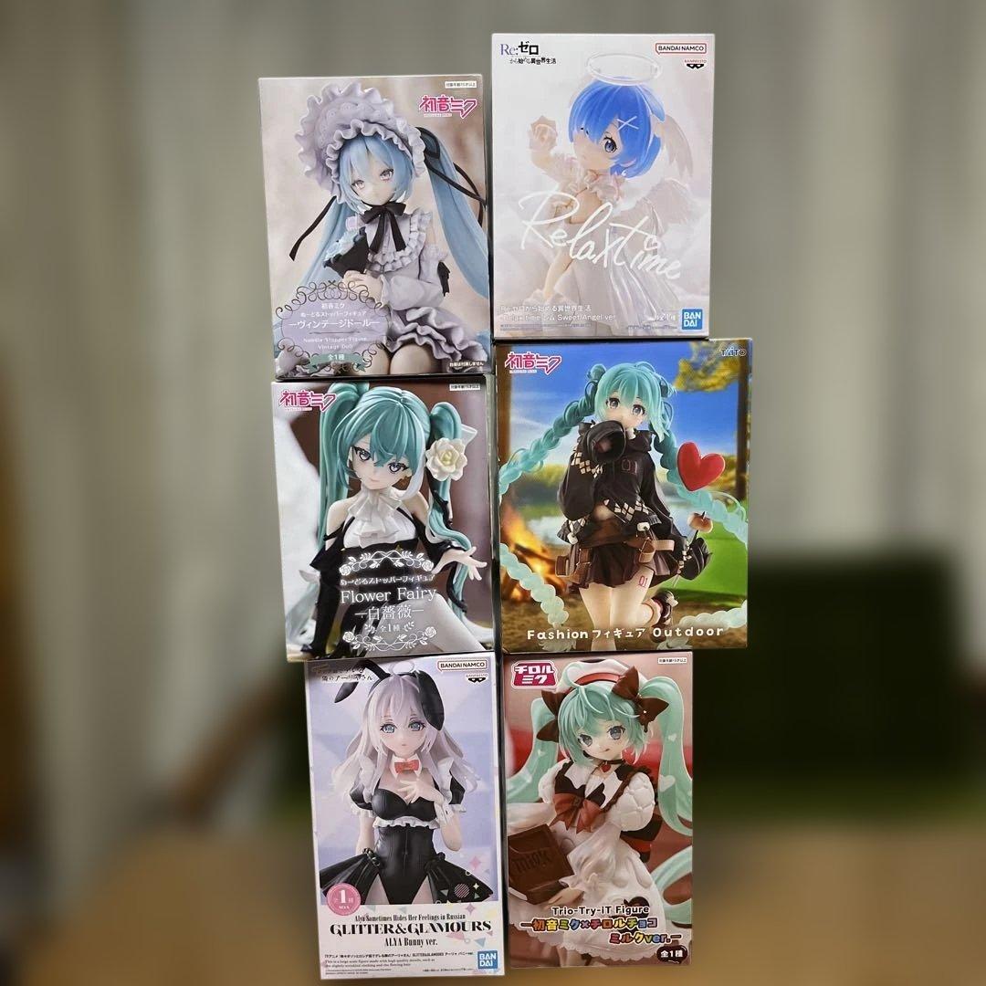 美少女　２月新作含む初音ミク　レム　アーリャ　フィギュア6点セット まとめ売り