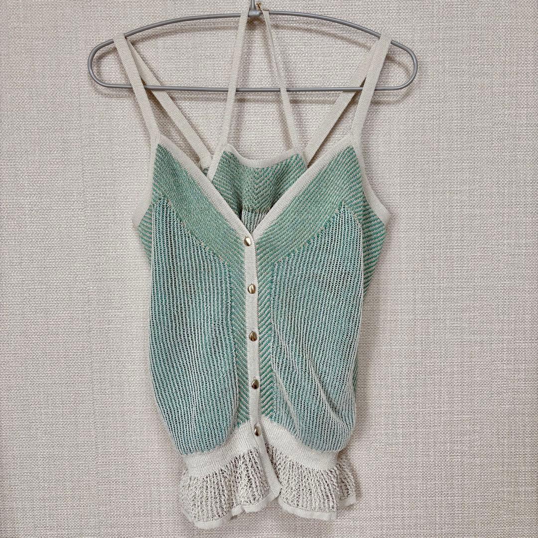 お盆限定価格MURRAL Pigment knit camisole top