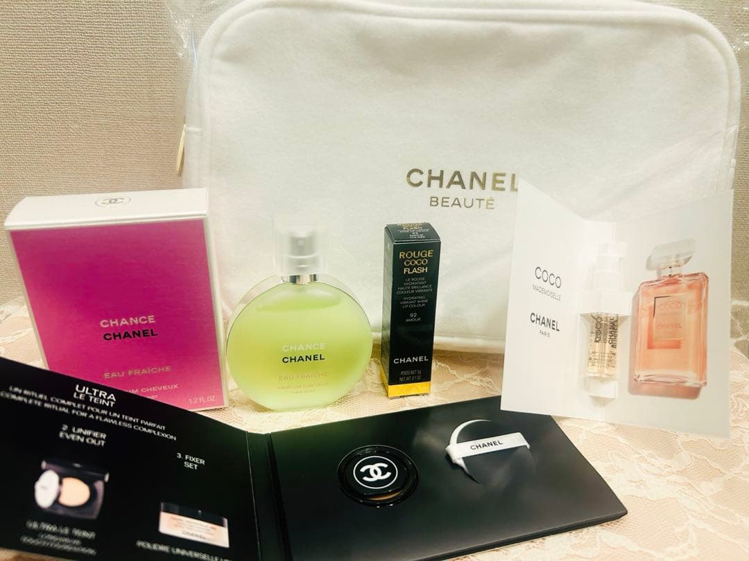 CHANEL Eau Fraîche ヘアミスト リップ サンプル ポーチ付き