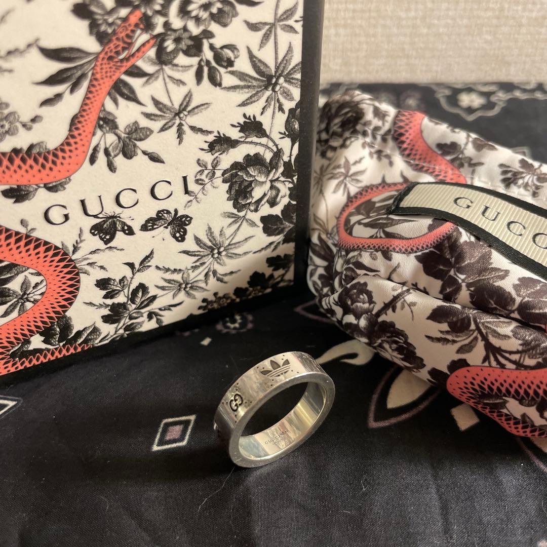gucci x adidas シルバー925 コラボリング　20号