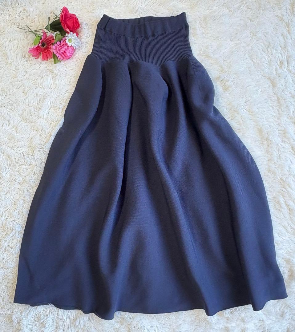 CFCL ポッタリースカート　POTTERY SKIRT フレア　ネイビー