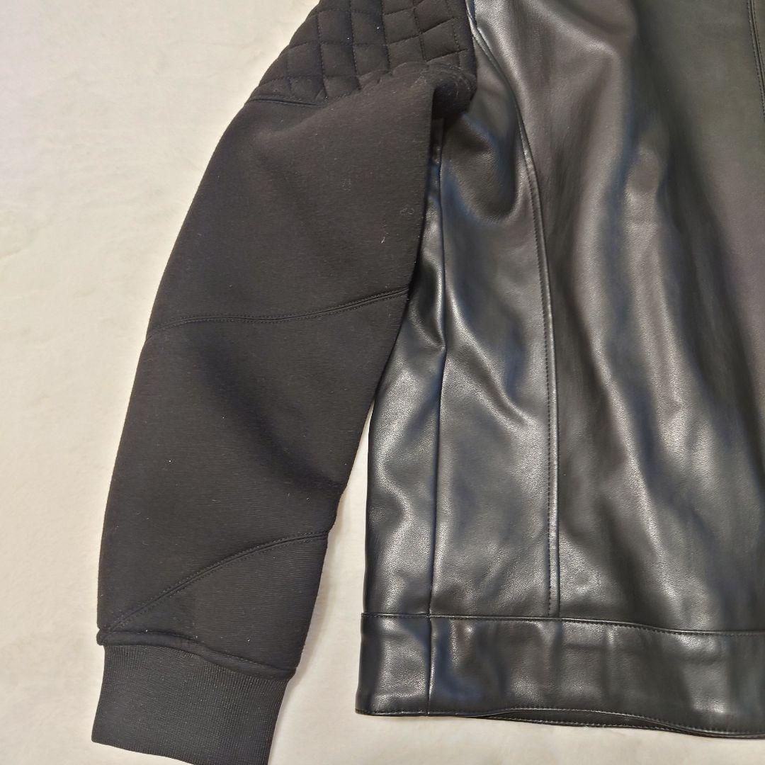 ZARA ダブルライダース パーカー付ブルゾン XL - メルカリ