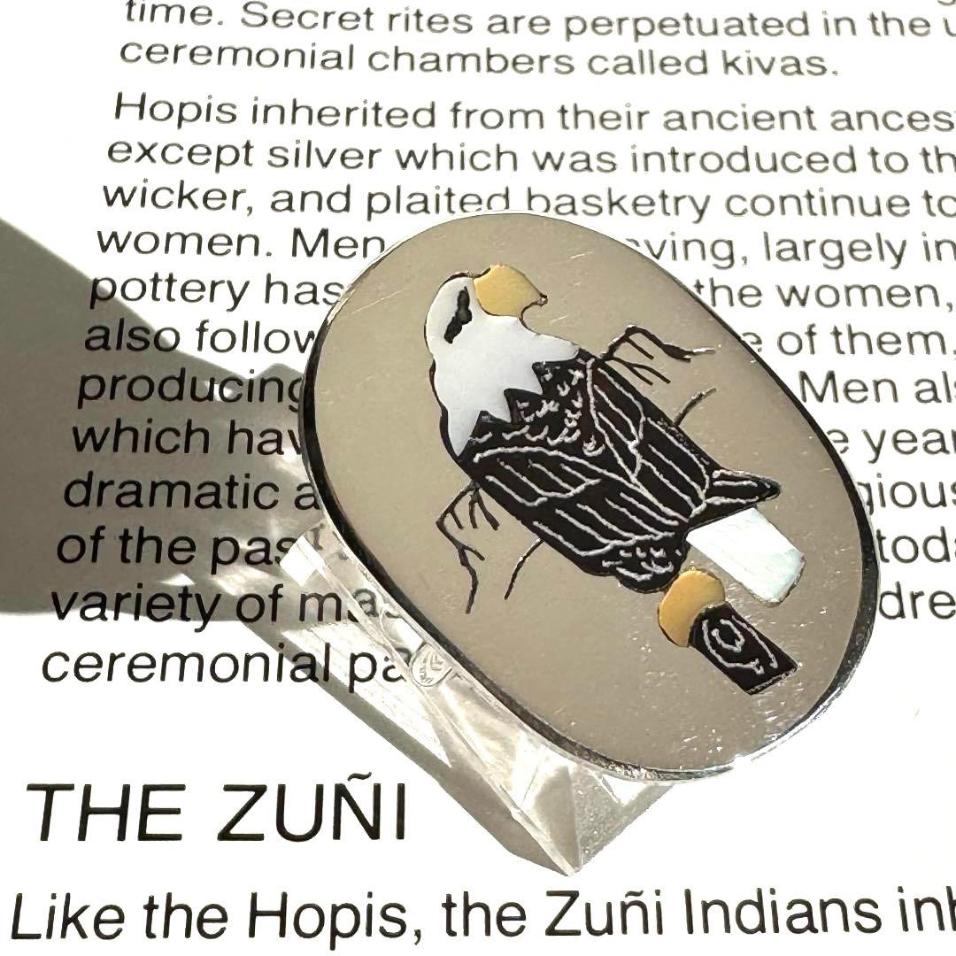 1990's ヴィンテージ イーグル 鷲 リング ズニ族 インディアン