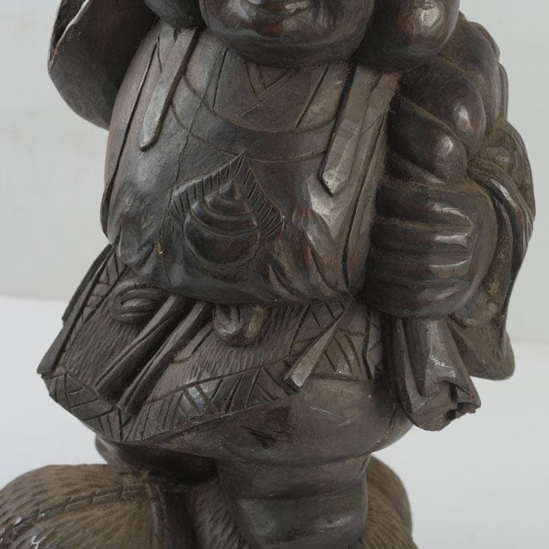 木彫 大黒天像 置物 縁起物 在銘 N 8646A - メルカリ