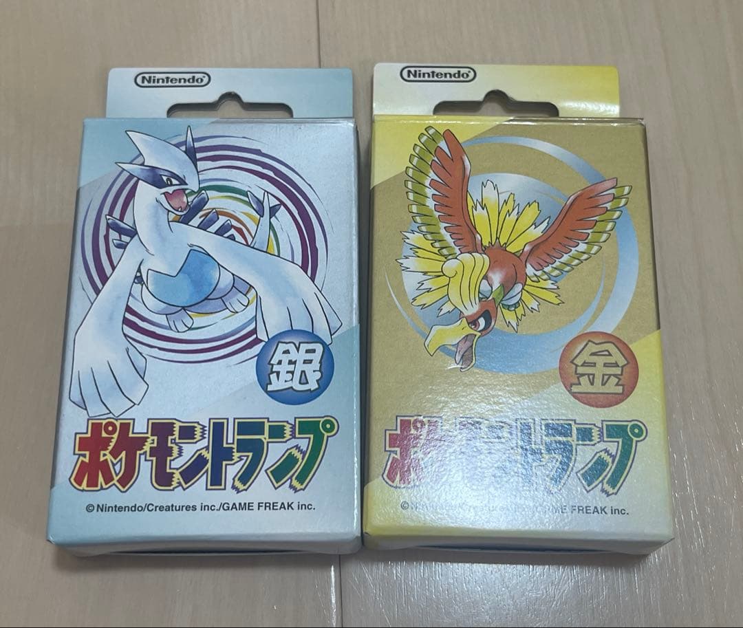 ポケモントランプ 銀・金 セット 1999年製 ルギアのスカジャンやゲームボーイカートリッジを再現したケース付き