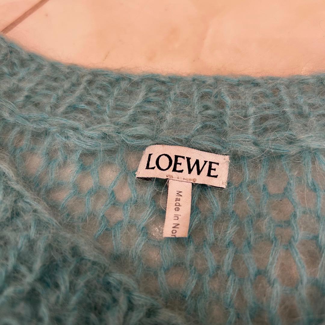 人気完売ロエベア ナグラムニット セーターモヘア ターコイズ - メルカリ