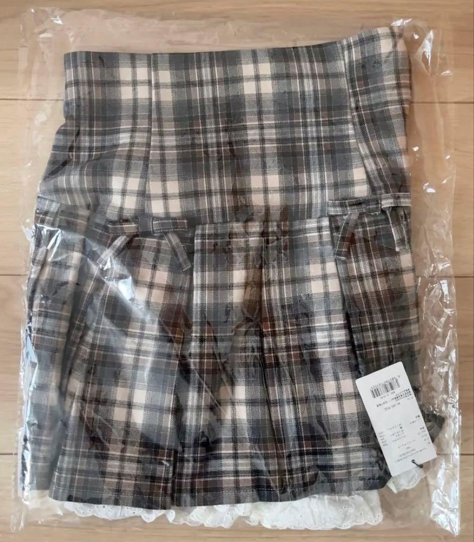 pium ピウム ヨーク切替ハートボタン長袖ニット スカート セットアップ