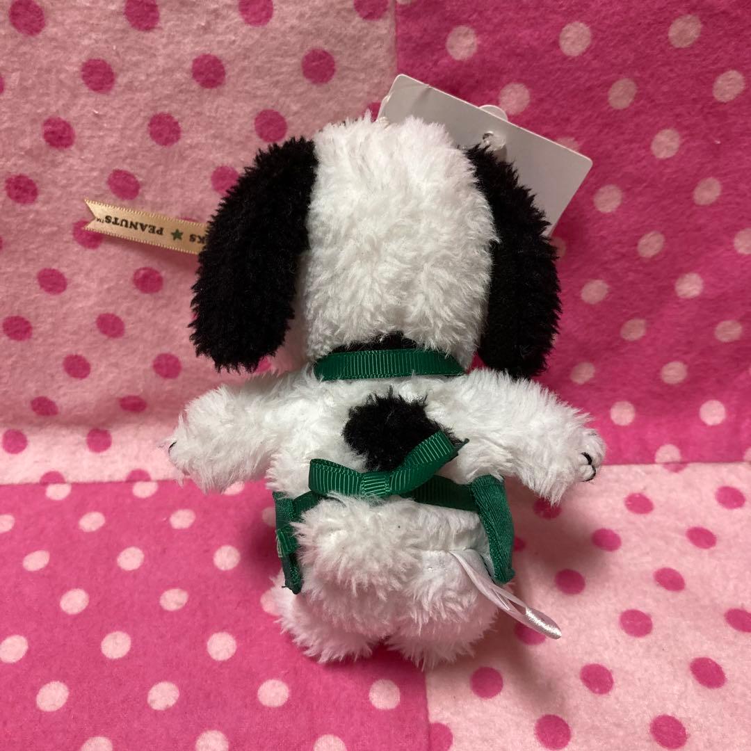 スヌーピー スターバックス グリーンエプロン ぬいぐるみ キーホルダー