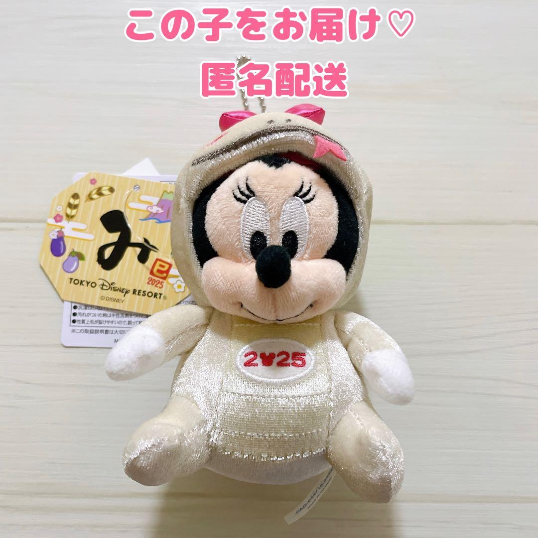 ディズニー お正月 2025 ミニー 巳年 干支 ぬいぐるみバッジ ぬいば