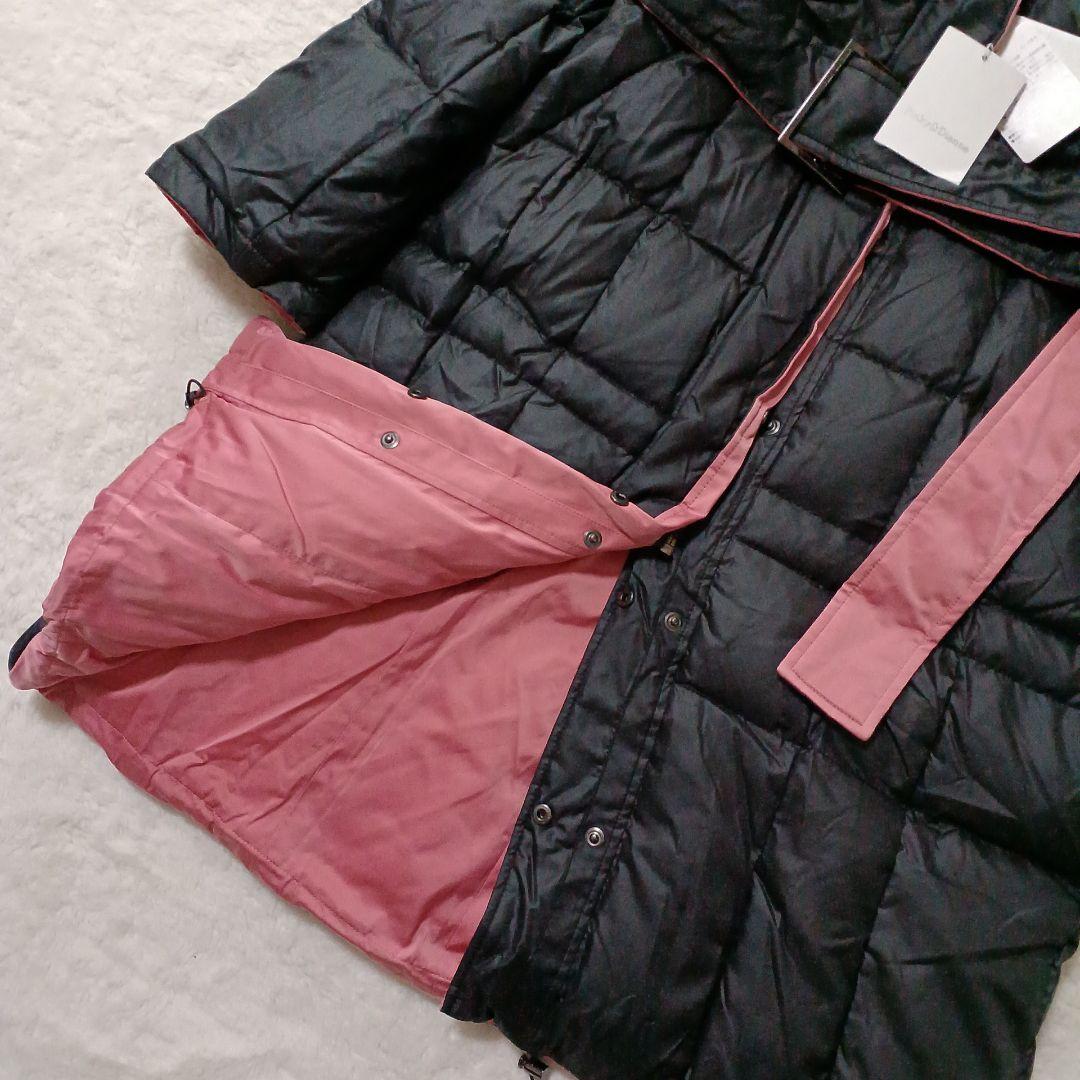 新品タグ付き PINKY&DIANNE ファー付きロングダウンコートリバーシブル