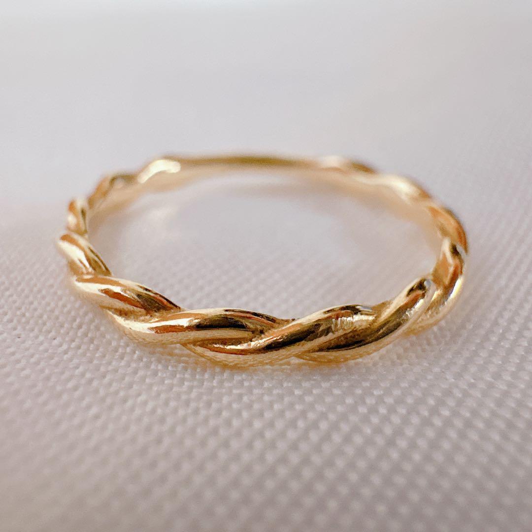 ete エテ k10 イエローゴールド 3号 ピンキーリング ツイスト