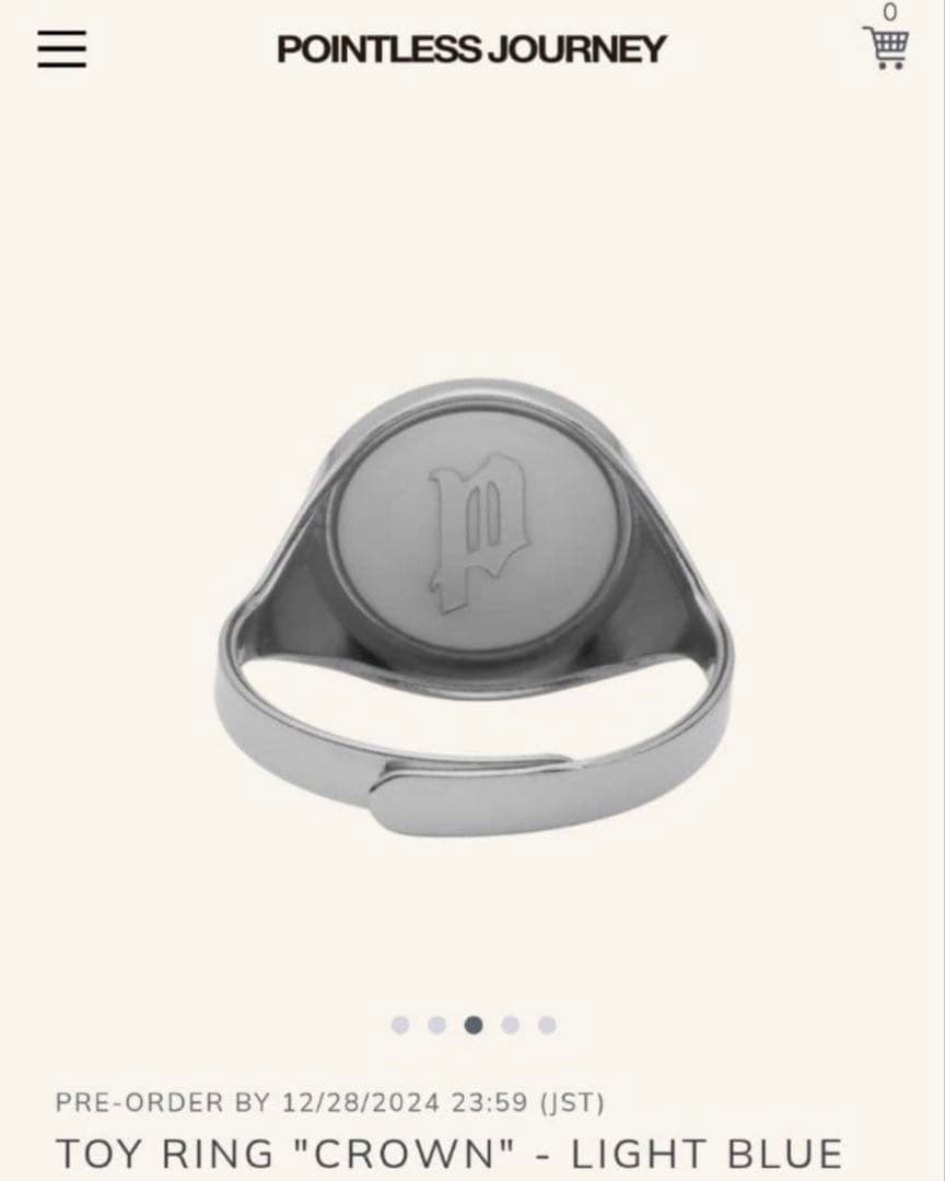 【新品】TOY RING \"Crown\" ライトブルー