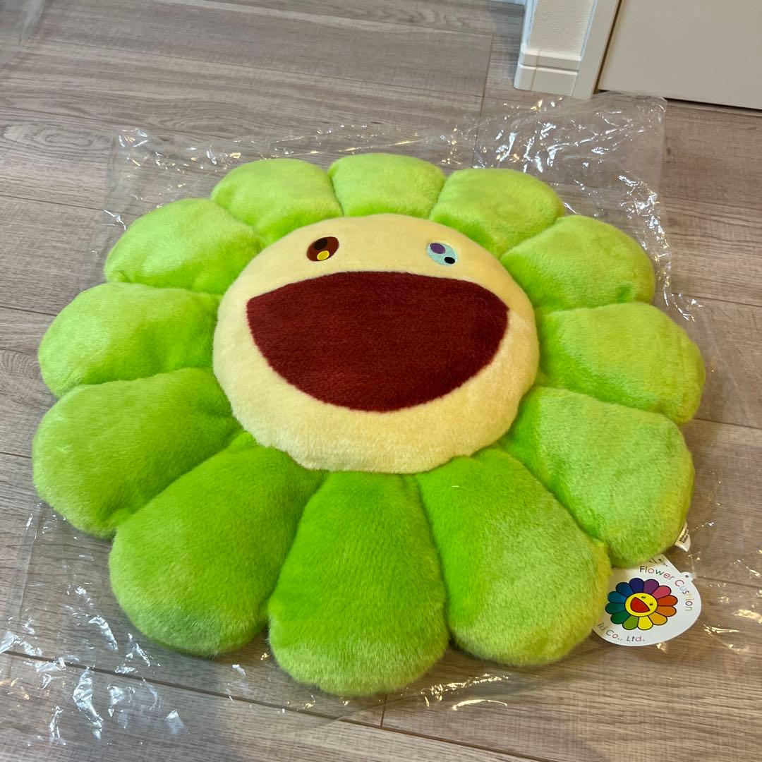 村上隆　カイカイキキ　クッション　60cm 正規品　グリーン