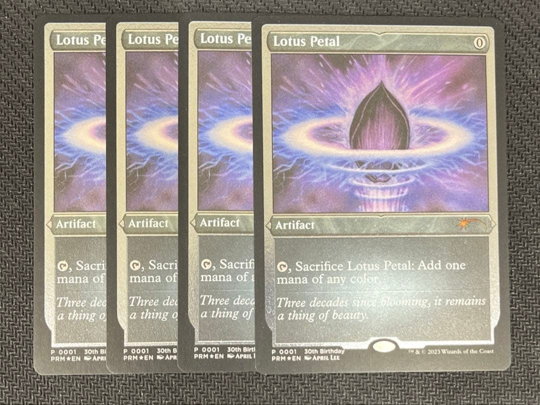 水蓮の花びら 英語版 エッチング foil プロモ 4枚