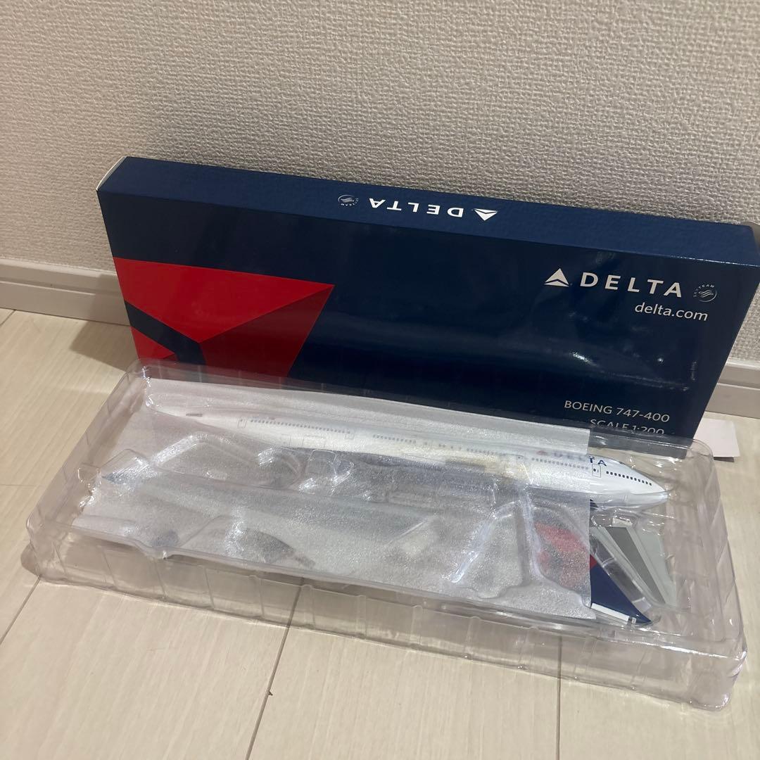 ✨非売品✨デルタ航空 Boeing 747-400 1:200✨ デルタ航空の747-400初号機が退役 博物館展示へ