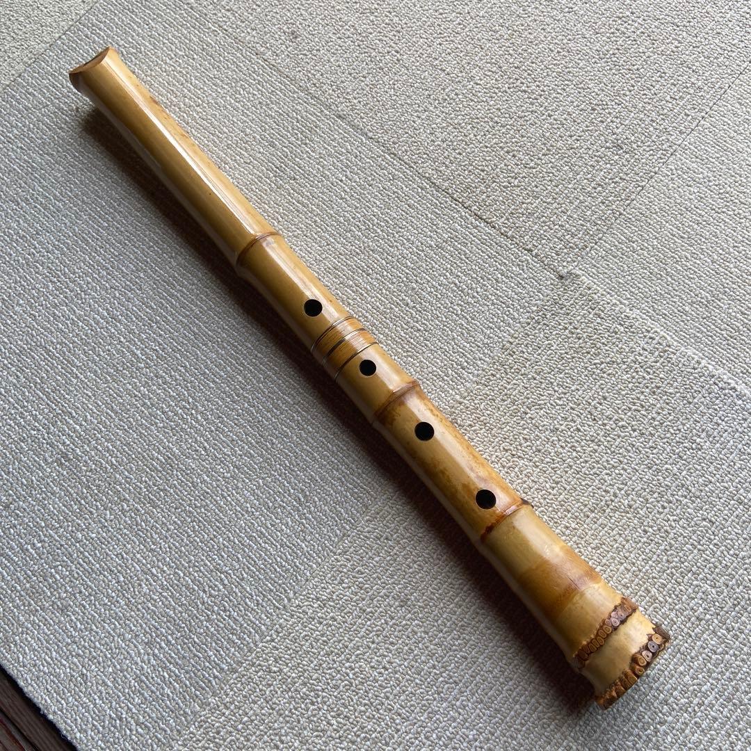 228 尺八本体 一尺七寸管　竹製 5穴
