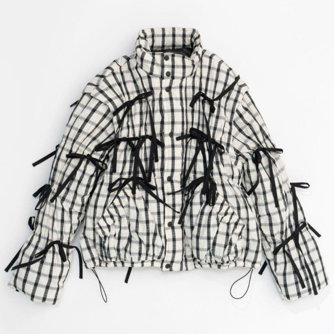 Maison Special 2way チェックリボンパッファージャケット - メルカリ