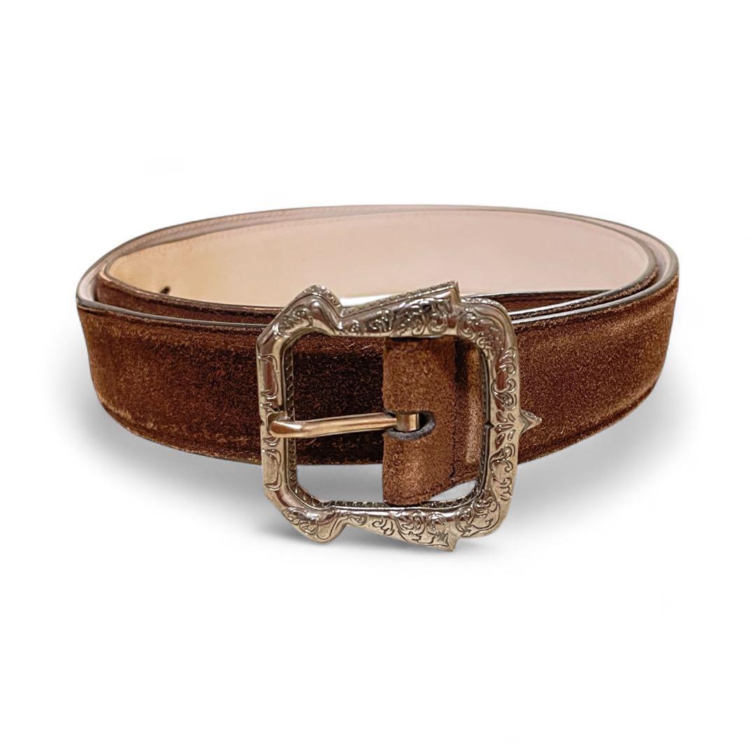 Brioni ブリオーニ スエード　レザー ベルト イタリア製 本革