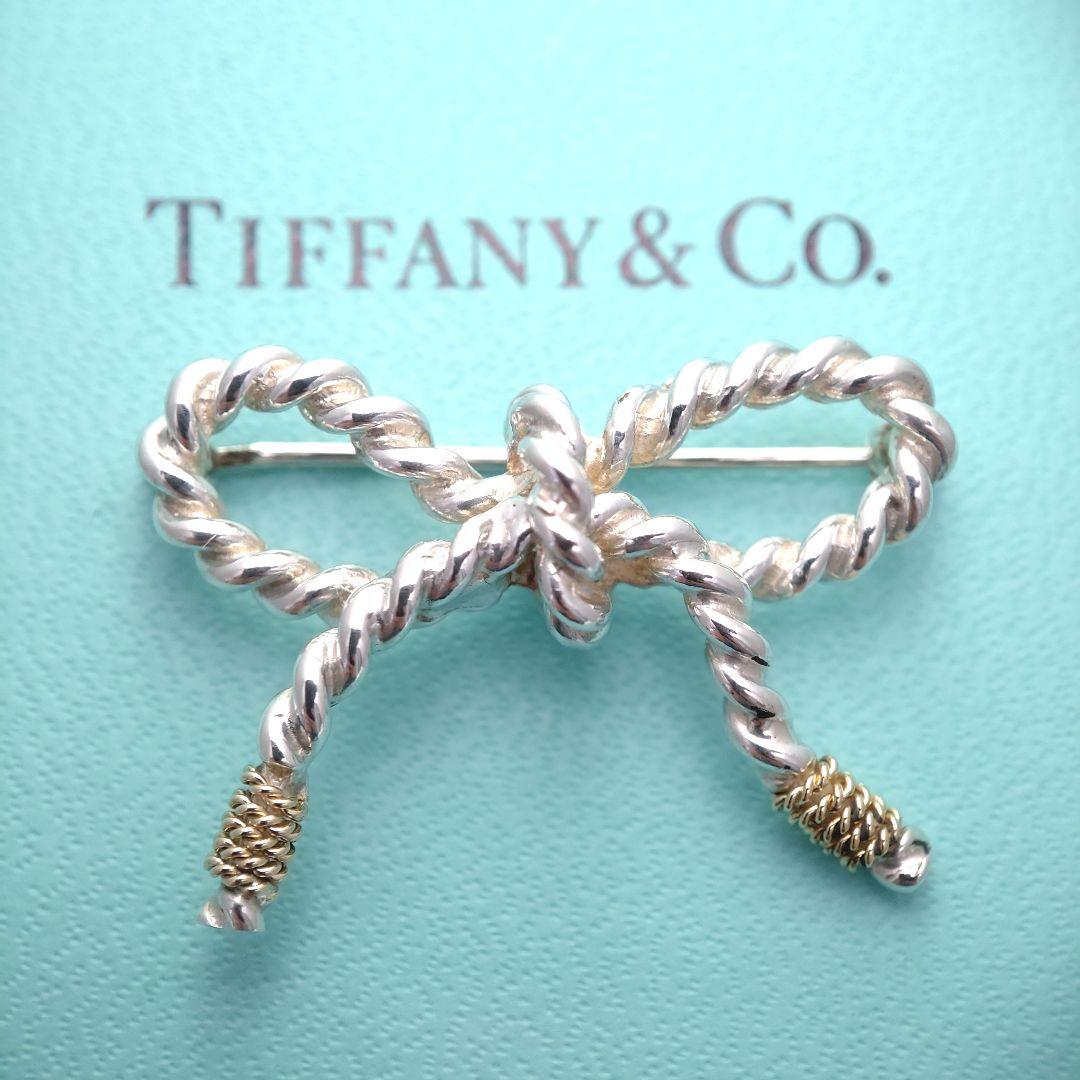 ＊ご成約済＊TIFFANY＆Co.　ツイストリボン　コンビブローチ925 750 ファッションファッション - ＊ご成約済＊TIFFANY＆Co. ツイストリボン